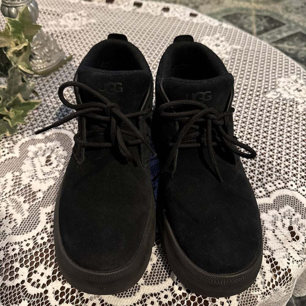 UGG Women's Burleigh Chukka Waterproof Suede Boots in Black